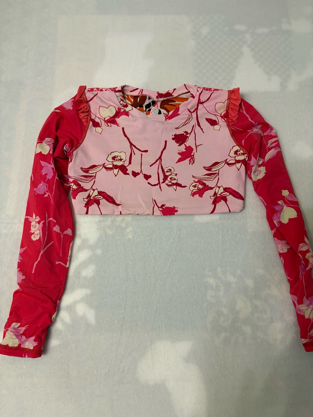 🌸 Maaji Girls "Jewel of the Sea" Reversible Cropped Rash Guard 🌸 Size 16